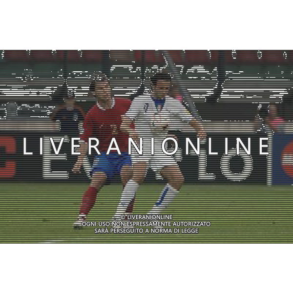 Nijmegen (NED) 11/06/2007 uefa euro under 21 championship netherlands 2007 serbia - italy 1-0 nella foto pazzini giampaolo e ivanovic branislav ph Ag aldo liverani s.a.s.