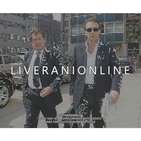 Riunioni informali Presidenti Societa\' Lega calcio Milano 19/06/2007 nella foto il presidente Ivan Ruggeri con Massimo Cellino ph andry/ag. Aldo Liverani