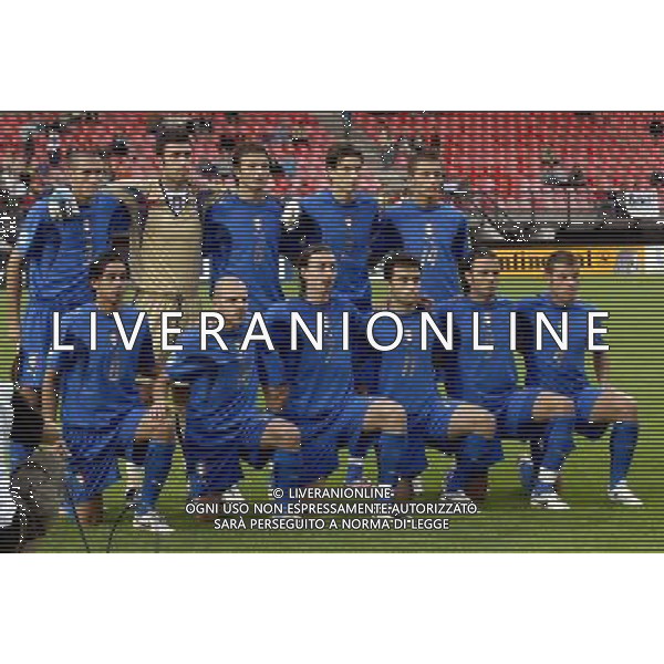 heerenveen 20 jun 2007 semifinal olanda - inghilterra uefa euro under 21 championship netherlands 2007 nella foto formazione italia ph ag aldo liverani s.a.s.