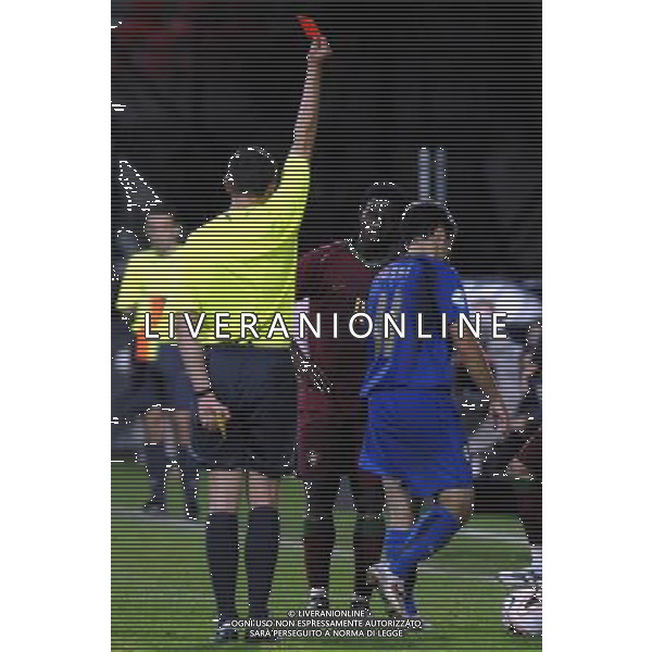 heerenveen 20 jun 2007 semifinal olanda - inghilterra uefa euro under 21 championship netherlands 2007 nella foto rossi giuseppe italy red card ph ag aldo liverani s.a.s.