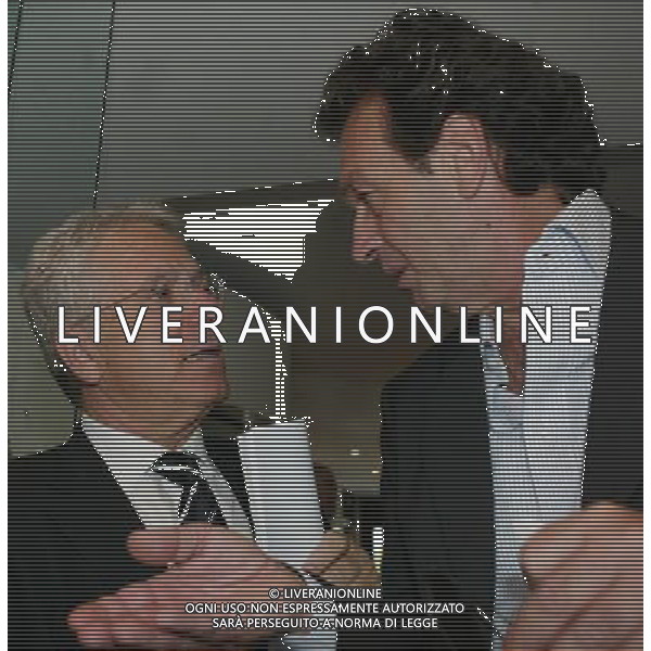 Milano 28 giugno 2007 Consiglio di Lega Calcio nella foto: Matarrese Antonio e Cellino Massimo foto Andry / Ag. Aldo Liverani