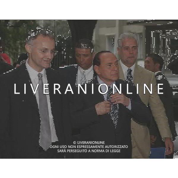MILANO 2 LUGLIO 2007 FIERAMILANOCITY NELLA FOTO: MARIO MAURO SILVIO BERLUSCONIE ROBERTO FORMIGONI PH FRANCESCO BONFANTI- AG ALDO LIVERANI