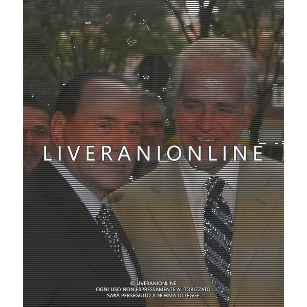 MILANO 2 LUGLIO 2007 FIERAMILANOCITY NELLA FOTO: SILVIO BERLUSCONIE ROBERTO FORMIGONI PH FRANCESCO BONFANTI- AG ALDO LIVERANI