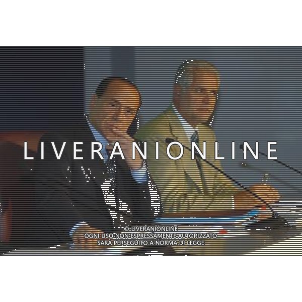 MILANO 2/7/2007 MILANOFIERACITY NELLA FOTO SILVIO BERLUSCONI E ROBERTO FORMIGONI FOTO MARIO ROMANO/AG ALDO LIVERANI 