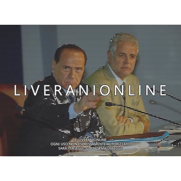 MILANO 2/7/2007 MILANOFIERACITY NELLA FOTO SILVIO BERLUSCONI E ROBERTO FORMIGONI FOTO MARIO ROMANO/AG ALDO LIVERANI 