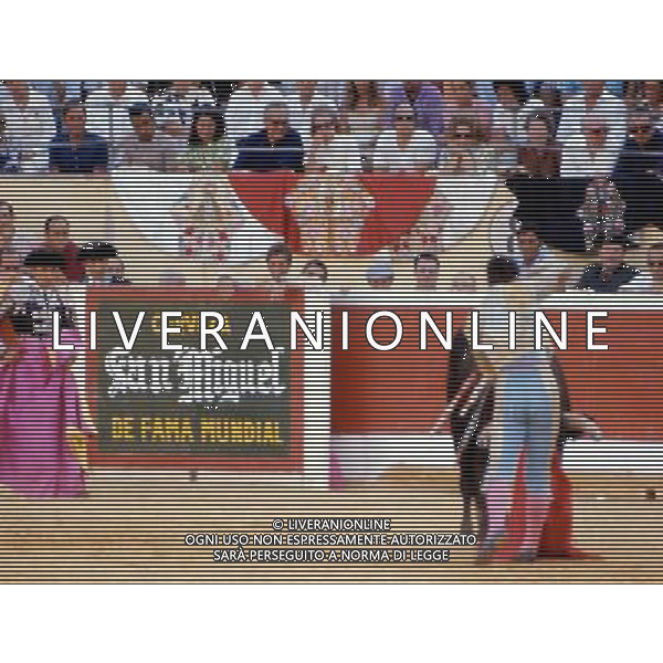 S.A.S. Principe Ranieri di Monaco con la moglie Grace Kelly assistono alla Corrida Ph archivio Ag. Aldo Liverani retrospettiva