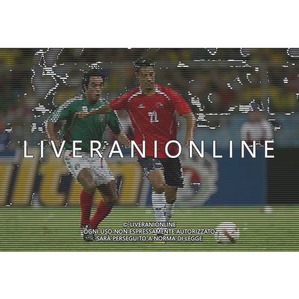 COPPA AMERICA VENEZUELA 2007 INTERNATIONAL FOOTBALL STADIO PUERTO LA CRUZ 04/07/2007 MESSICO - CILE (MEXICO-CHILE Stadium Jose Antonio Anzoategui Puerto La Cruz ) NELLA FOTO CORREA /MEX _ LORCA /CHILE PH GPG/AG. ALDO LIVERANI 