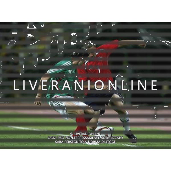 COPPA AMERICA VENEZUELA 2007 INTERNATIONAL FOOTBALL STADIO PUERTO LA CRUZ 04/07/2007 MESSICO - CILE (MEXICO-CHILE Stadium Jose Antonio Anzoategui Puerto La Cruz ) NELLA FOTO CASTRO_MEX / TELLO_CHILE PH GPG/AG. ALDO LIVERANI 