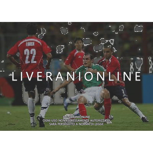 COPPA AMERICA VENEZUELA 2007 INTERNATIONAL FOOTBALL STADIO PUERTO LA CRUZ 04/07/2007 MESSICO - CILE (MEXICO-CHILE Stadium Jose Antonio Anzoategui Puerto La Cruz ) NELLA FOTO BLANCO_MEX / TELLO_CHILE PH GPG/AG. ALDO LIVERANI 