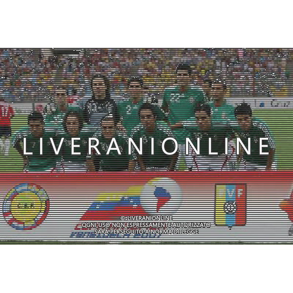 COPPA AMERICA VENEZUELA 2007 INTERNATIONAL FOOTBALL STADIO PUERTO LA CRUZ 04/07/2007 MESSICO - CILE (MEXICO-CHILE Stadium Jose Antonio Anzoategui Puerto La Cruz ) NELLA FOTO LA FORMAZIONE TEAM DEL MESSICO PH GPG/AG. ALDO LIVERANI 