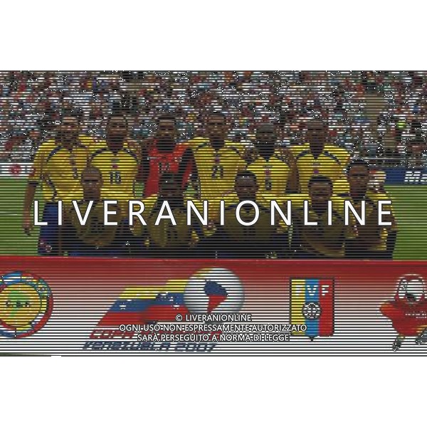 COPPA AMERICA VENEZUELA 2007 INTERNATIONAL FOOTBALL 05/07/2007 COLOMBIA - USA (Stadium Metropolitano Barquisimeto ) NELLA FOTO LA FORMAZIONE COLOMBIA TEAM PH GPG/AG. ALDO LIVERANI 