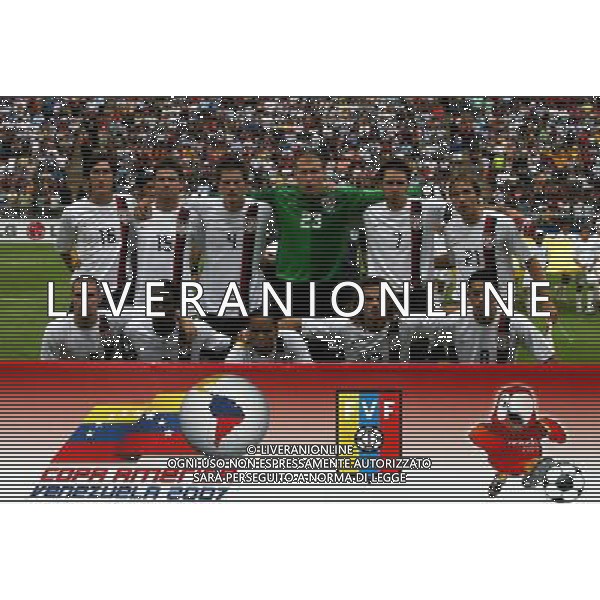 COPPA AMERICA VENEZUELA 2007 INTERNATIONAL FOOTBALL 05/07/2007 COLOMBIA - USA (Stadium Metropolitano Barquisimeto ) NELLA FOTO LA FORMAZIONE USA TEAM PH GPG/AG. ALDO LIVERANI 