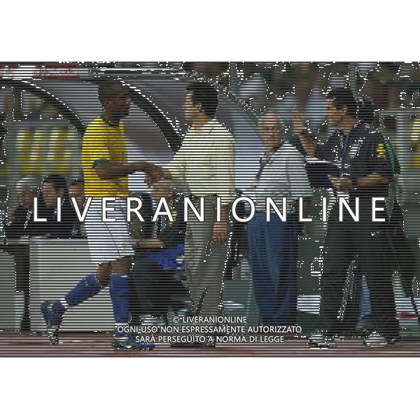 INTERNATIONAL FOOTBALL COPA AMERICA VENEZUELA 2007 BRAZIL-CHILE 6-1 (Stadium J. Antonio Anzoategui Puerto La Cruz ) MAICON E DUNGA ( BRAZIL ) ph GPG/ag aldo liverani s.a.s.