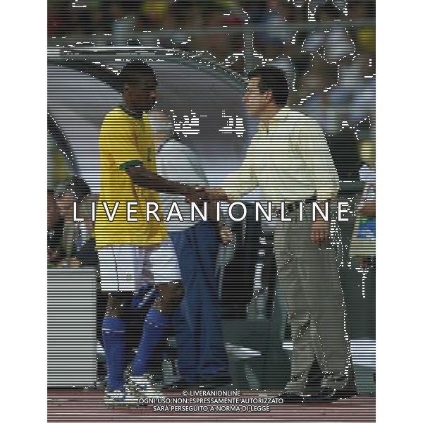 INTERNATIONAL FOOTBALL COPA AMERICA VENEZUELA 2007 BRAZIL-CHILE 6-1 (Stadium J. Antonio Anzoategui Puerto La Cruz ) JUAN E DUNGA ( BRAZIL ) ph GPG/ag aldo liverani s.a.s.