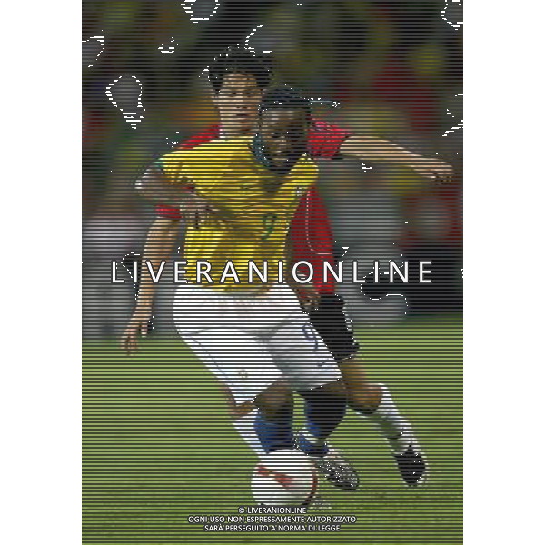 INTERNATIONAL FOOTBALL COPA AMERICA VENEZUELA 2007 BRAZIL-CHILE 6-1 (Stadium J. Antonio Anzoategui Puerto La Cruz ) VAGNER LOVE ( BRAZIL ) - MATIAS FERNANDEZ (CHILE) ph GPG/ag aldo liverani s.a.s.