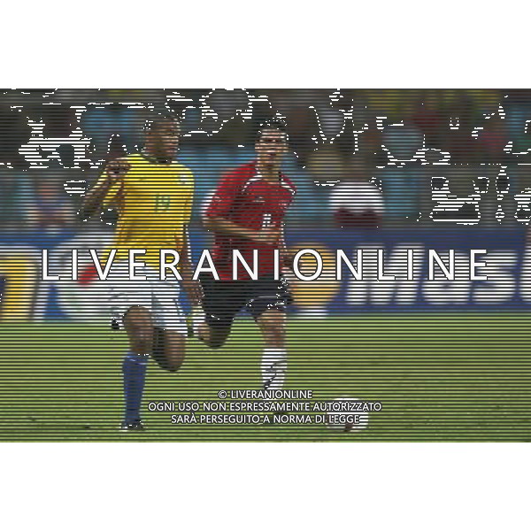INTERNATIONAL FOOTBALL COPA AMERICA VENEZUELA 2007 BRAZIL-CHILE 6-1 (Stadium J. Antonio Anzoategui Puerto La Cruz ) JULIO BAPTISTA ( BRAZIL ) -MARK GONZALEZ (CHILE) ph GPG/ag aldo liverani s.a.s.