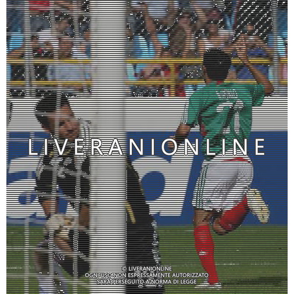 INTERNATIONAL FOOTBALL COPA AMERICA VENEZUELA 2007 MEXICO-PARAGUAY 6-1 ( Stadium Maturin ) NERY CASTILLO (Mex) FESTREGGIA IL GOL DEL 1-0 