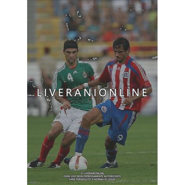 INTERNATIONAL FOOTBALL COPA AMERICA VENEZUELA 2007 MEXICO-PARAGUAY 6-1 ( Stadium Maturin ) MARQUEZ RAFAEL (Mex)_ROQUE SANTA CRUZ (Par) 