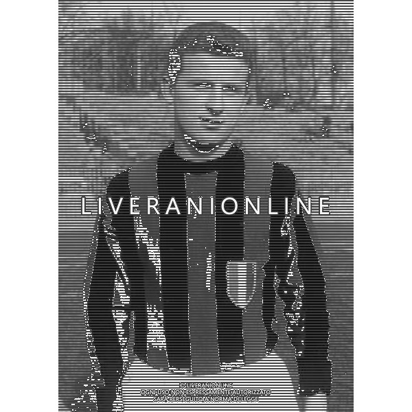 Giovanni Trapattoni Calciatore con la maglia del Milan ph archivio Ag. Aldo Liverani Retrospettiva