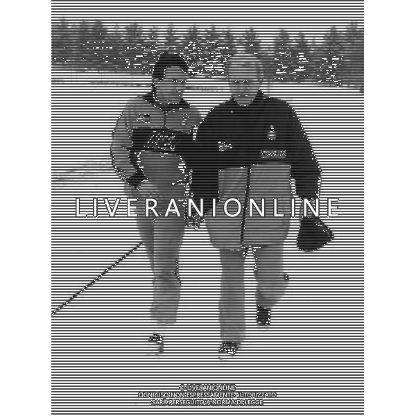 Giovanni Trapattoni Allenatore Inter con Lothar Matthaus ph archivio Ag. Aldo Liverani Retrospettiva