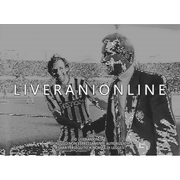 Giovanni Trapattoni Allenatore Inter con Michel Platini ph archivio Ag. Aldo Liverani Retrospettiva