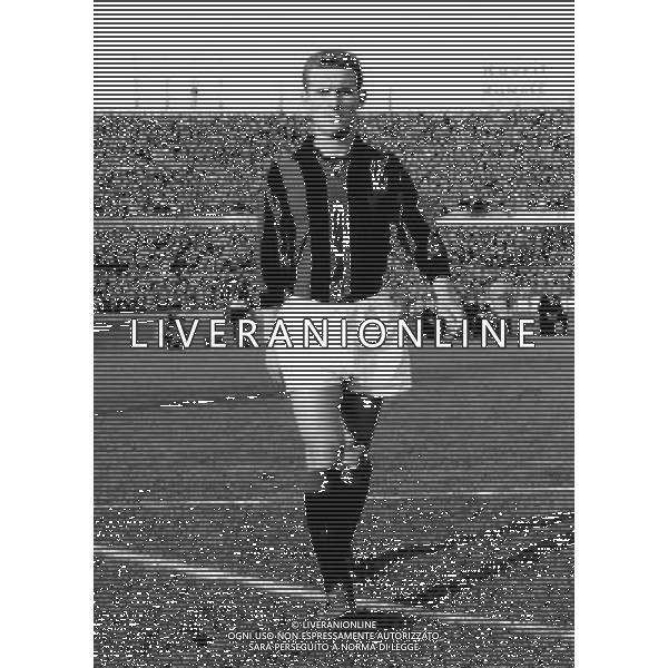 Giovanni Trapattoni Calciatore con la maglia del Milan ph archivio Ag. Aldo Liverani Retrospettiva