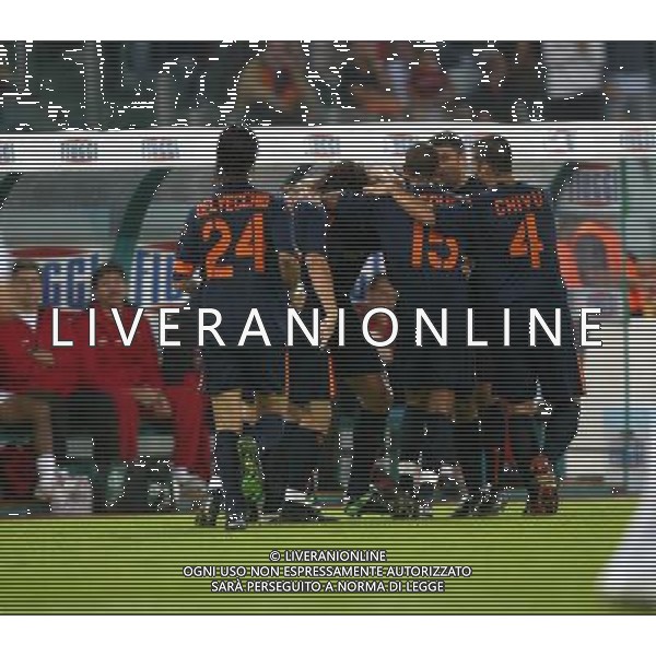 ROMA 24/09/03 COPPA UEFA ROMA-VARDAR SKOPJE NELLA FOTO: ESULTANZA ROMA* FOTO TERRUSO/ AGENZIA ALDO LIVERANI