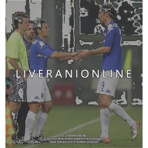 Genova 28 luglio 2007 Sampdoria - Cherno More Varna Uefa Intertoto Cup nella foto: Montella Vincenzo sostituisce Caracciolo Andrea foto Andry / Ag. Aldo Liverani