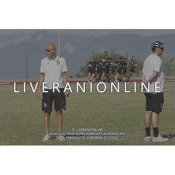 Allenamento degli Arbitri A.I.A. 2007 in Ritiro a Sportilia (FC) 23 Luglio 2007 Nella foto: Pierluigi Collina con collaboratori ph Rosa/Ag. Aldo Liverani