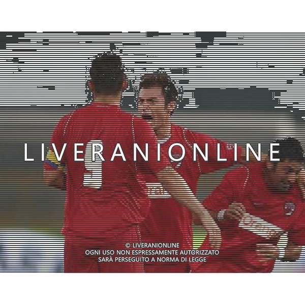 Roma (Stadio Olimpico) - 14 / 08 / 2007 - 3° turno preliminare Champhions League - Lazio Vs Dinamo Bucarest - nella foto: Esultanza della Dinamo Bucarest ph Corradetti / ag. Aldo Liverani