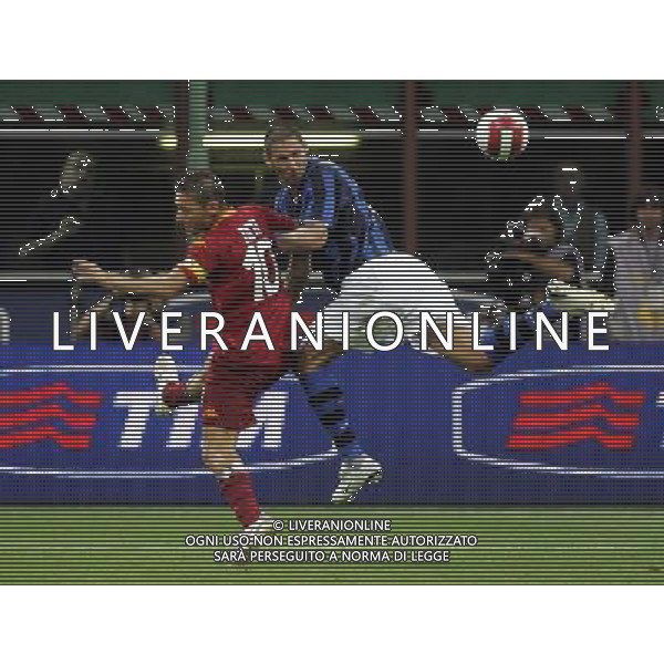 Inter - Roma SuperCoppa Italiana Milano 19/08/2007 nella foto Francesco Totti e Marco Materazzi ph Luzzani/Ag. Aldo Liverani