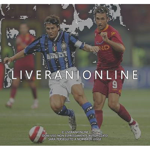 Inter - Roma SuperCoppa Italiana Milano 19/08/2007 nella foto Mirko Vucinic e Javier Zanetti ph Andry/Ag. Aldo Liverani