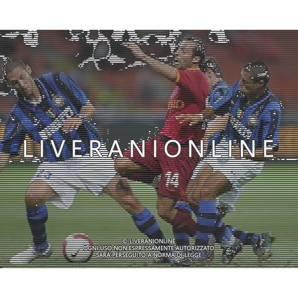 Inter - Roma SuperCoppa Italiana Milano 19/08/2007 nella foto Giuly, ivan cordoba e marco materazzi ph Andry/Ag. Aldo Liverani