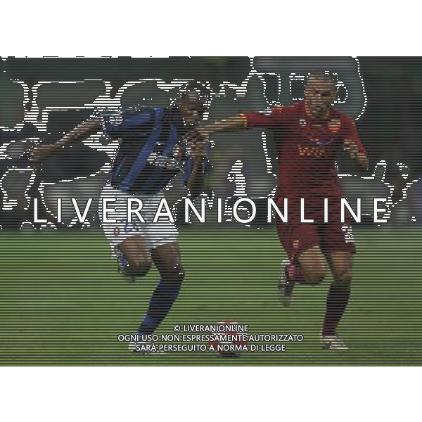 Inter - Roma SuperCoppa Italiana Milano 19/08/2007 nella foto david suazo e max tonetto ph Ag. Aldo Liverani