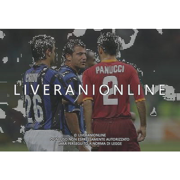 Inter - Roma SuperCoppa Italiana Milano 19/08/2007 nella foto discussione tra cristian panucci e dejan stankovic ph Ag. Aldo Liverani