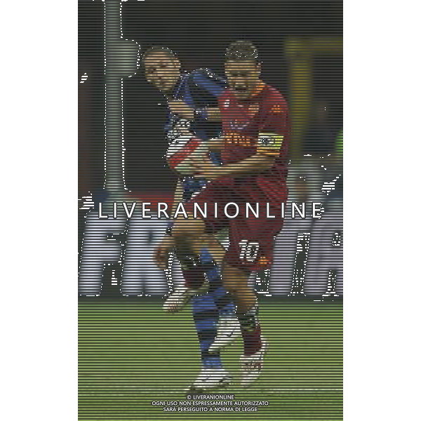 Inter - Roma SuperCoppa Italiana Milano 19/08/2007 nella foto marco materazzi e francesco totti ph Ag. Aldo Liverani