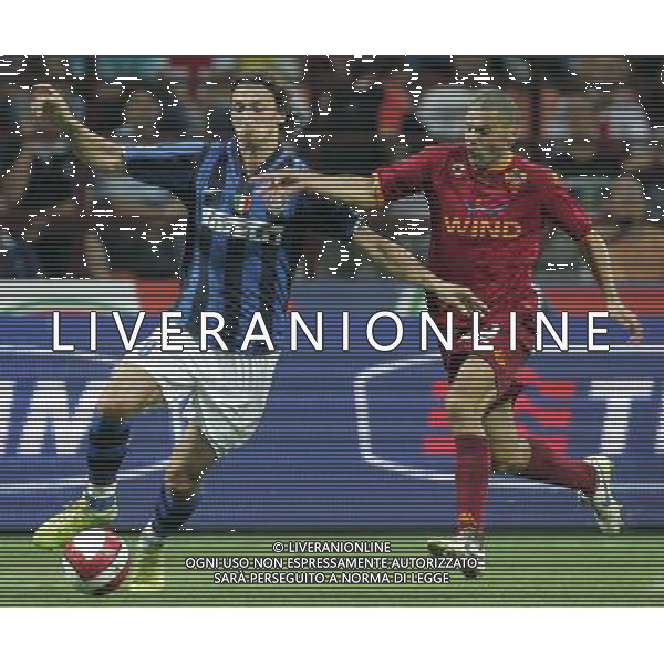 Inter - Roma SuperCoppa Italiana Milano 19/08/2007 nella foto zlatan ibrahimovic e max tonetto ph Ag. Aldo Liverani