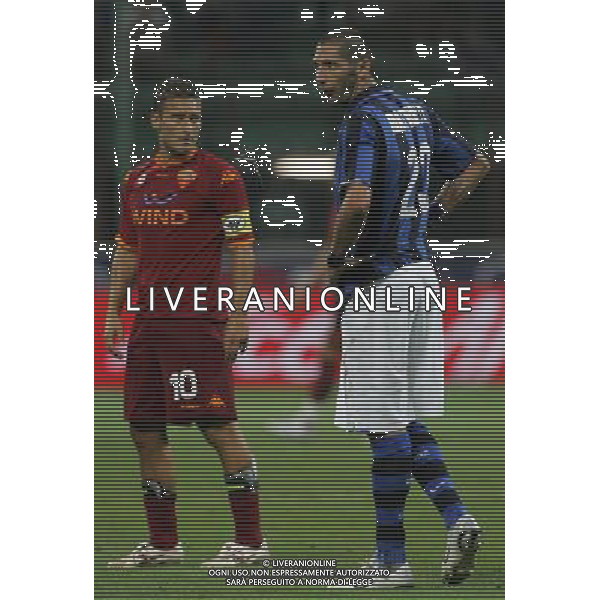 Inter - Roma SuperCoppa Italiana Milano 19/08/2007 nella foto marco materazzi e francesco totti ph Ag. Aldo Liverani