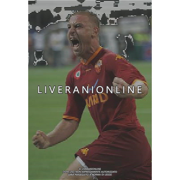 Inter - Roma SuperCoppa Italiana Milano 19/08/2007 nella foto esultanza dopo il gol su rigore di Daniele De Rossi ph Ag. Aldo Liverani