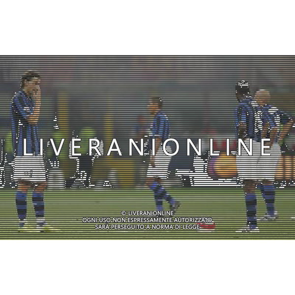 Inter - Roma SuperCoppa Italiana Milano 19/08/2007 nella foto la delusione dei giocatori interisti ph Ag. Aldo Liverani