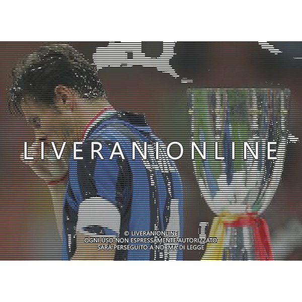 Inter - Roma SuperCoppa Italiana Milano 19/08/2007 Festeggiamenti dei giocatori della roma vincitori della Coppa nella foto la delusione di javier zanetti ph Ag. Aldo Liverani