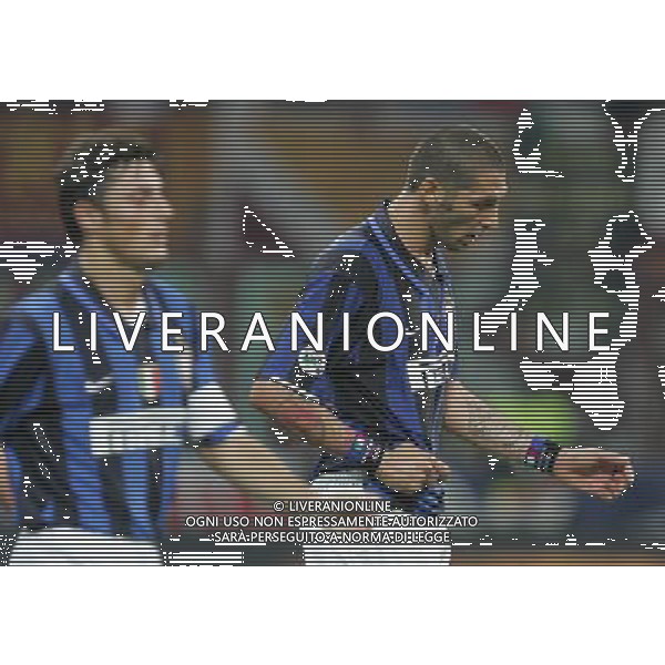 Milano 19 agosto 2007 Inter-Roma Supercoppa Italiana 2007 nella foto: la delusione di Materazzi Marco e Zanetti Javier foto Andry / Ag. Aldo Liverani