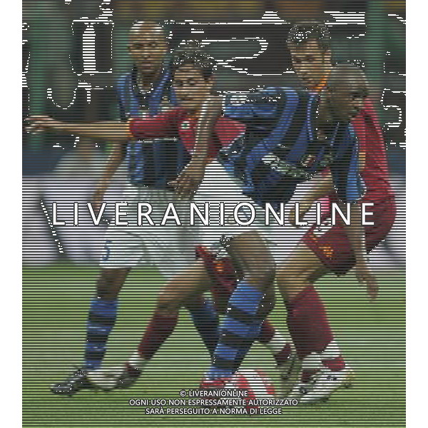 Milano 19 agosto 2007 Inter-Roma Supercoppa Italiana 2007 nella foto: Vieira Patrick e Vucininc Mirko foto Andry / Ag. Aldo Liverani