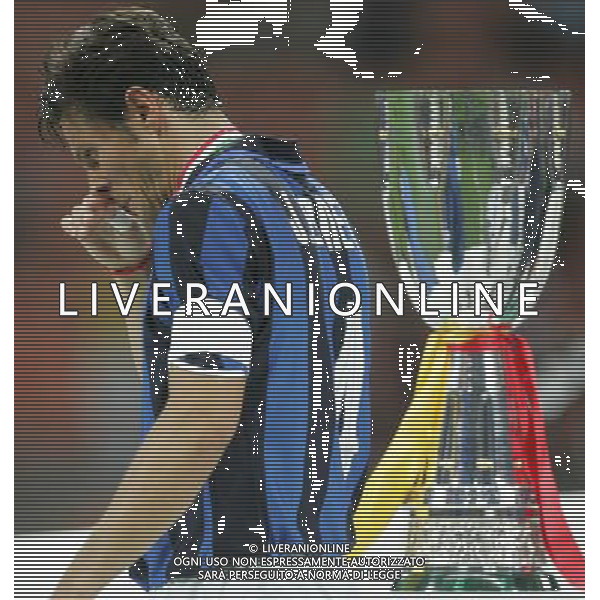 Milano 19 agosto 2007 Inter-Roma Supercoppa Italiana 2007 nella foto: la delusione di Javier Zanetti foto Andry / Ag. Aldo Liverani