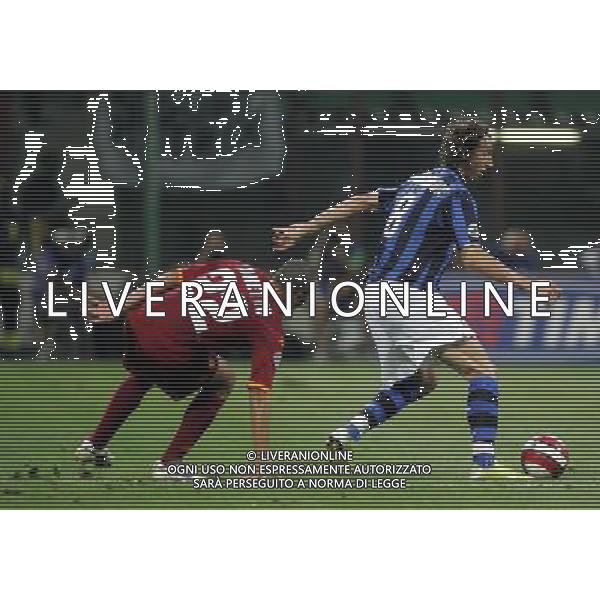 Milano 19/08/2007 Supercoppa Italiana 2007 inter-roma 0:1 nella foto ibrahimovic e tonetto ph marco luzzani/ag aldo liverani s.a.s.