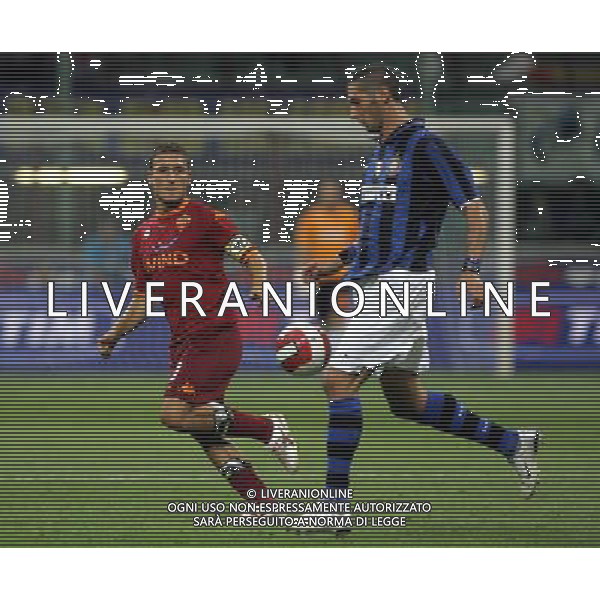 Milano 19/08/2007 Supercoppa Italiana 2007 inter-roma 0:1 nella foto totti e materazzi ph marco luzzani/ag aldo liverani s.a.s.
