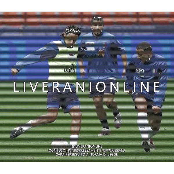 MILANO STADIO SAN SIRO ALLENAMENTO ITALIA 20/08/2007 NELLA FOTO FILIPPO INZAGHI AG ALDO LIVERANI