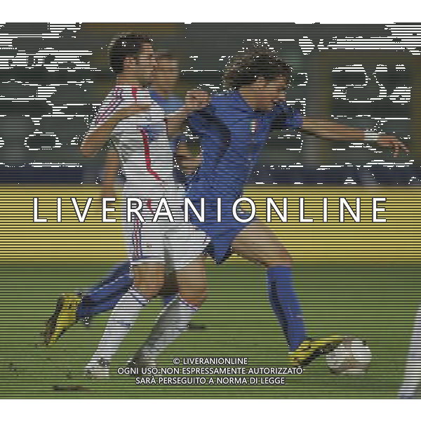 Italia - Francia Under 21 amichevole giocata a La Spezia 21/08/2007 nella foto Dessena e Marange ph Andry/Ag. Aldo Liverani
