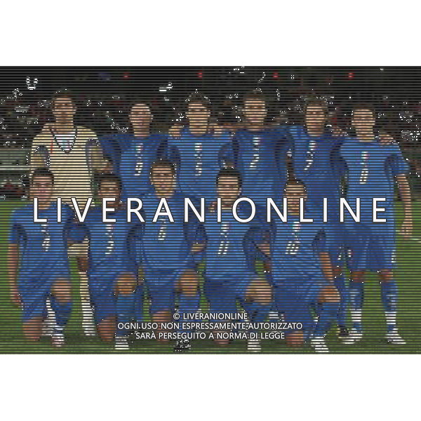 Italia - Francia Under 21 amichevole giocata a La Spezia 21/08/2007 nella foto Formazione Italia U21 ph Andry/Ag. Aldo Liverani