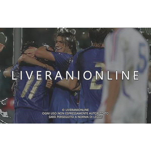 Italia - Francia Under 21 amichevole giocata a La Spezia 21/08/2007 nella foto esultanza dopo il gol di dessena con giuseppe rossi ph Andry/Ag. Aldo Liverani